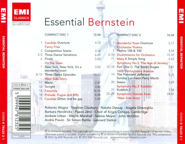 Музичний CD диск Various Artist - ESSENTIAL BERNSTEIN (2 CD) (Фірмовий) - изображение 2