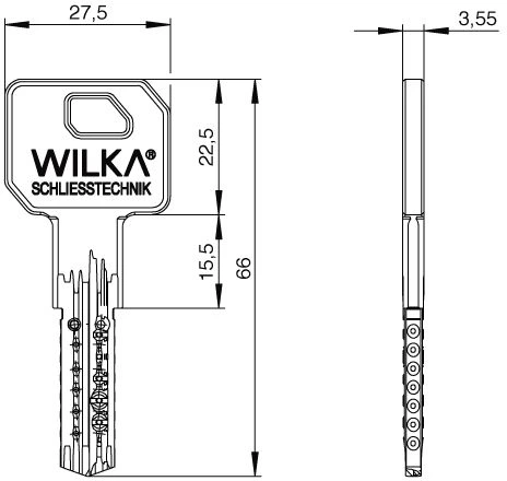 Цилиндр WILKA к/т 3605 CARAT S3 50/50g Nikel (3605/000008/G) - изображение 8