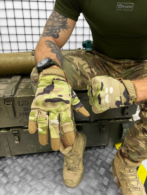 Тактичні рукавички Elite Tactical Multicam XL - изображение 1