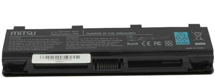 Bateria Mitsu do laptopów Toshiba C850, L800, S855 10,8-11,1V 4400 mAh (49 Wh) (BC/TO-C850) - obraz 3