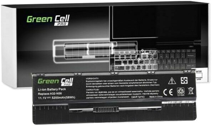 Bateria Green Cell PRO do laptopów Asus A32-N56 11,1V 5200 mAh (AS41PRO) - obraz 1