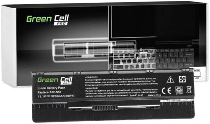 Акумулятор Green Cell PRO для ноутбуків Asus A32-N56 11.1V 5200 mAh (AS41PRO) - зображення 1