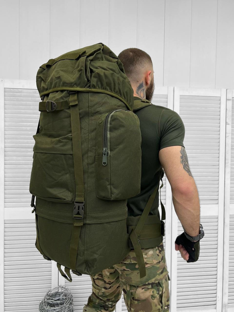 Рюкзак тактичний рамний Tactical Backpack Olive Elite 65 л - изображение 1