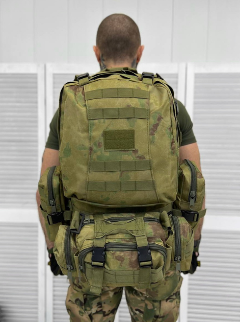 Рюкзак тактичний модульний Tactical Backpack Olive 55 л - изображение 2