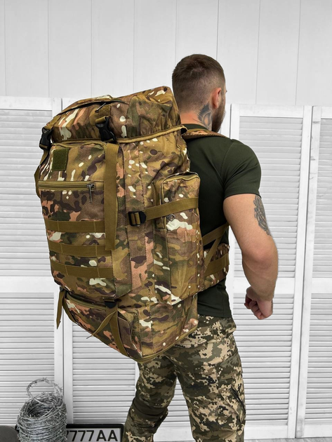 Рюкзак тактичний Tactical Backpack Multicam 70 л - зображення 1