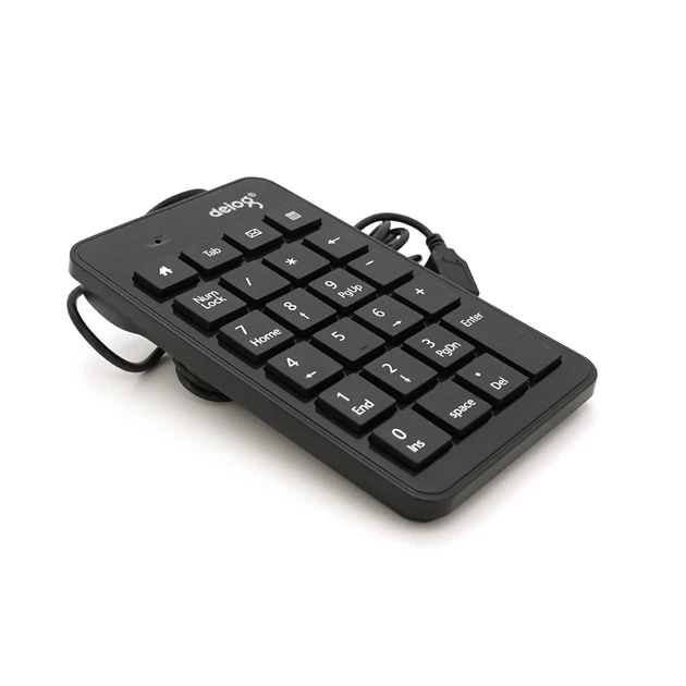 Цифрова клавіатура USB Deyilong DY-900 для ноутбука, довжина кабелю 130см, Black, 23к, Box - зображення 3