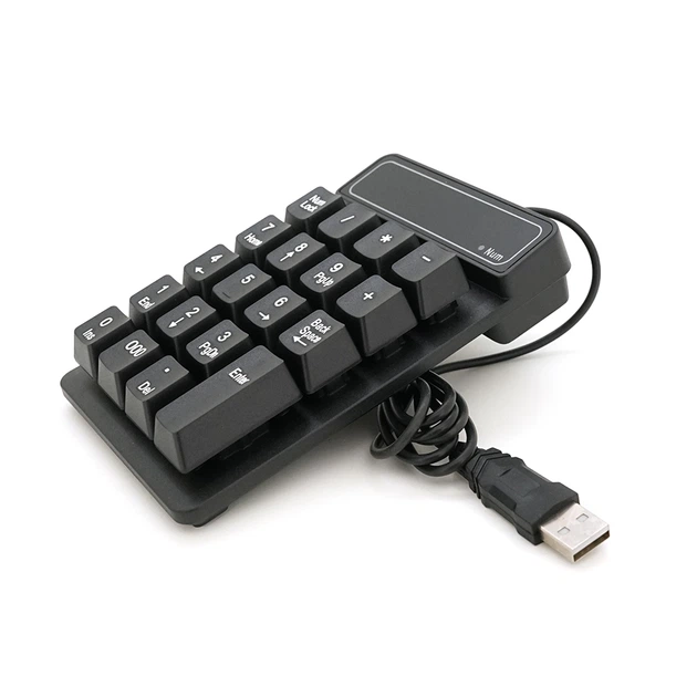 Цифровая клавиатура USB для ноутбука, длина кабеля 150см, (135х85х33 мм) Black, 19к, Box - Фото 3 Цифровая клавиатура USB для ноутбука, длина кабеля 150см, (135х85х33 мм) Black, 19к, Box - изображение 3