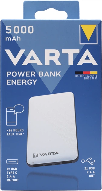 Powerbank Varta Power Bank Energy 5000 mAh White (ŁAD-VAR-0000007) - obraz 5