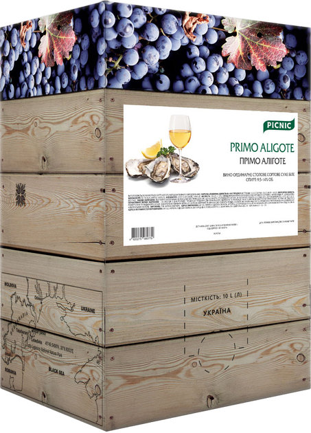 Вино Picnic Примо Алиготе белое сухое 10 л 9-13% (4820275980779 ...