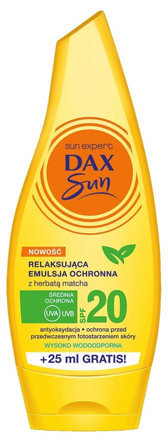 Emulsja ochronna Dax Sun z herbatą matcha SPF 20 175 ml (5900525066596) - obraz 1