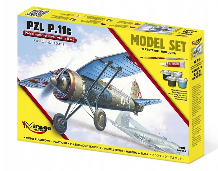 Plastikowy model do sklejania Mirage Hobby Set Samolot P.11C (5901463848947) - obraz 1
