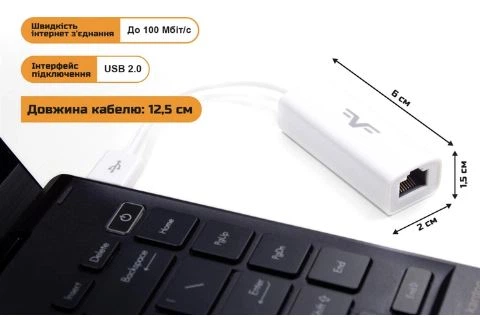 Мережева карта Frime USB TYPE-A 100Mbit Ethernet RTL8152 (NCF-100MbUSBA) - Фото 2 Мережева карта Frime USB TYPE-A 100Mbit Ethernet RTL8152 (NCF-100MbUSBA) - изображение 2