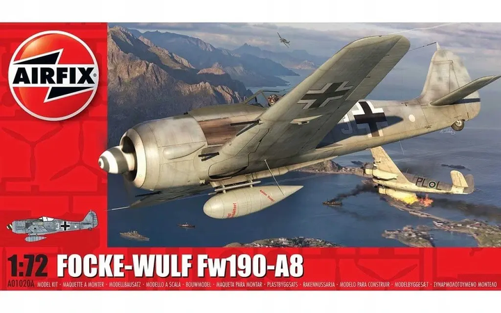 Пластикова модель для складання Airfix Focke Wulf Fw190A 8 літаків (5055286649752) - зображення 1