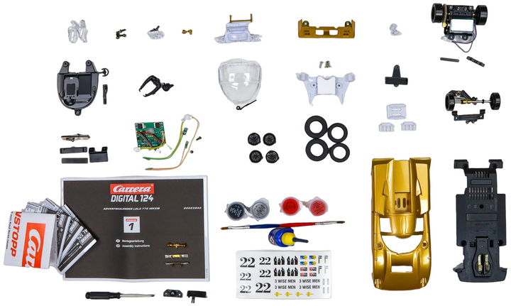 Автомобіль для треку Carrera Digital 124 Auto Advent Calendar Porsche Lola T70 MKIIIb Kit (23942) (4007486239425) - зображення 3