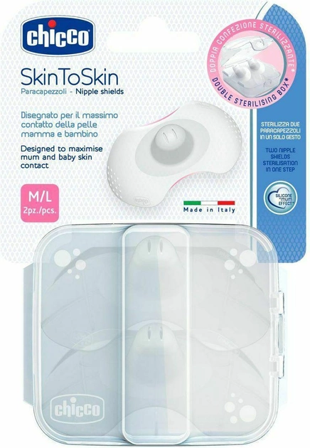 Аксесуари для молоковідсмоктувачів Chicco Skin to Skin Nipple Protector Silicone S-M 2 шт (8058664070466) - зображення 1