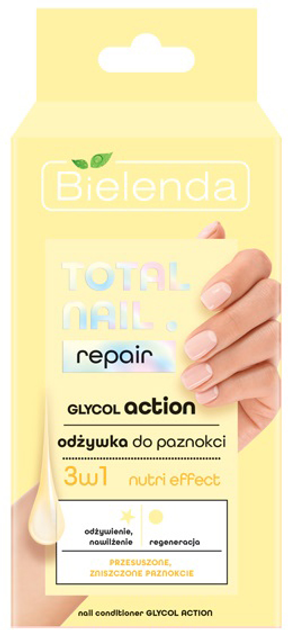 Odżywka do paznokci Bielenda Total Nail Repair Glycol Action 3 w 1 10 ml (5902169047184) - obraz 1