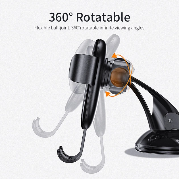 Автодержатель для телефона ESSAGER MoJack Gravity Car Phone Holder (osculum type) Black (EZJXP-MJ01) - изображение 7