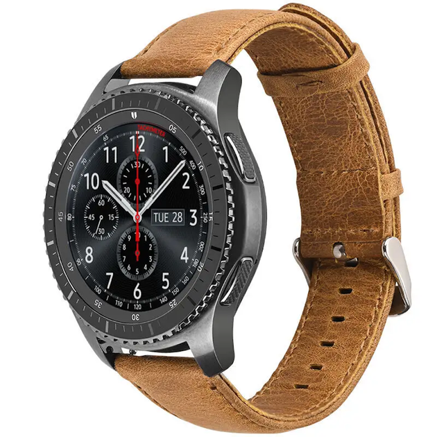 Ремінець ретро шкіра для Garmin Venu 3 коричневий - зображення 2