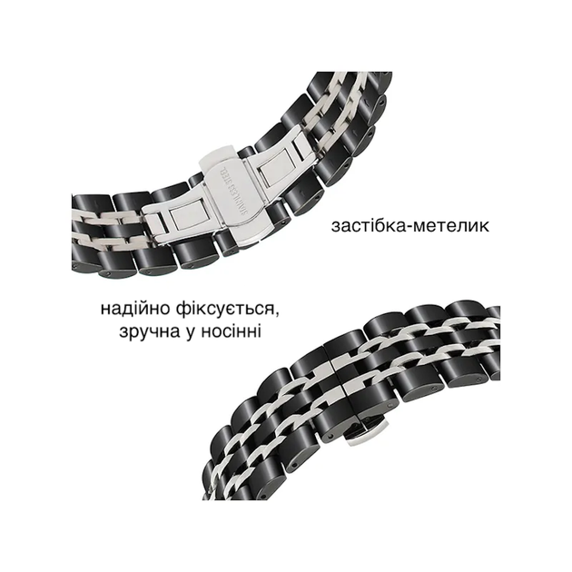 Ремешок браслет (7 звеньев) для часов 20 мм серебряный - изображение 4