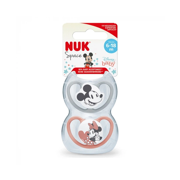 Пустышка Nuk Space Mickey Girl +6-18 міс. 2 шт (3952415) - изображение 2