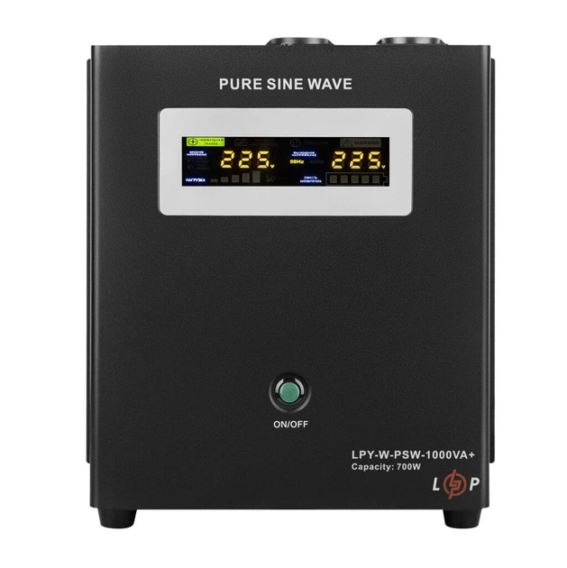 Комплект резервного живлення UPS 1000VA+АКБ GEL 2700W LogicPower 5869 (настінний ДБЖ 700W+200Ah батарея гелева) - изображение 3