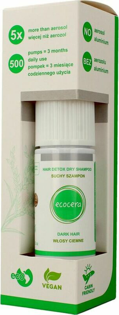 Suchy szampon Ecocera Hair Detox do włosów ciemnych 15 g (5905279930322) - obraz 1