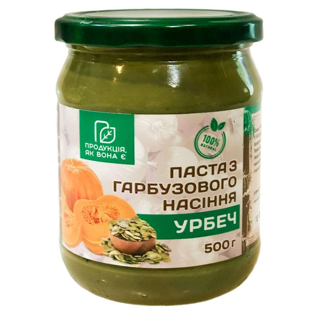 Урбеч тыквенный (паста из тыквенных семечек) 500 г – купить в Украине ...