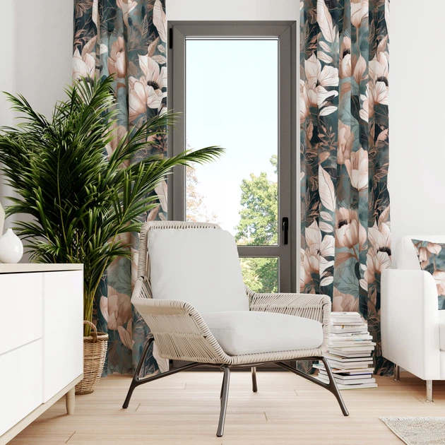 Готова напівзатемнювальна штора Soovi Home 140 х 250 см на тасьмі Delicate flowers (14559594291) - зображення 2