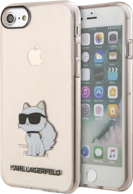 Etui Karl Lagerfeld Ikonik Choupette do Apple iPhone 7/8 Pink (3666339118846) - obraz 1