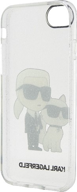 Панель Karl Lagerfeld Gliter Karl&Choupette do Apple iPhone 7/8 Transparent (3666339118822) - зображення 3