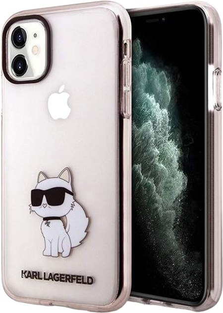 Панель Karl Lagerfeld Ikonik Choupette do Apple iPhone Xr/11 Pink (3666339118990) - зображення 2