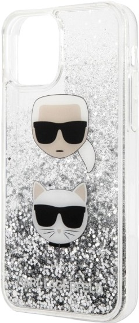 Etui Karl Lagerfeld Glitter Karl&Choupette do Apple iPhone Xr/11 Silver (3700740475607) - obraz 2