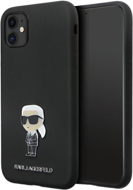 Панель Karl Lagerfeld Metal Pin do Apple iPhone Xr/11 Black (3666339165918) - зображення 1