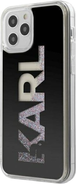 Etui Karl Lagerfeld Karl Logo Glitter do Apple iPhone 12 Pro Max Black (3700740483367) - obraz 1