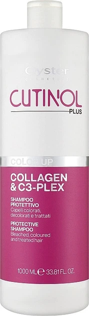 Шампунь для фарбованого волосся з колагеном Oyster Cutinol Plus Collagen & C3-Plex Color Up 1000 мл - Фото 1 Шампунь для фарбованого волосся з колагеном Oyster Cutinol Plus Collagen & C3-Plex Color Up 1000 мл - изображение 1