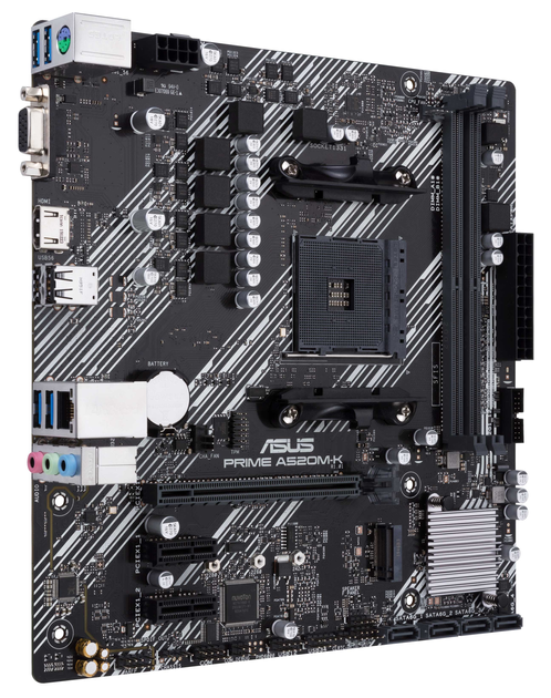 Материнська плата Asus Prime A520M-K (sAM4, AMD A520, PCI-Ex16) - зображення 2