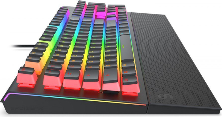 Klawiatura gamingowa przewodowa SPC Gear GK650K Omnis Kailh Blue RGB Pudding Edition Czarna (5903018663203) - obraz 2