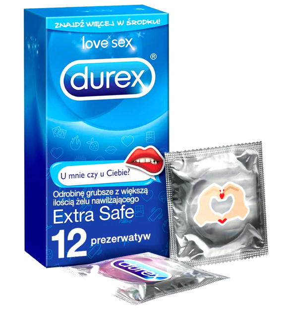 Презервативи Durex Extra Safe Emoji 12 шт (5900627074406) - зображення 1