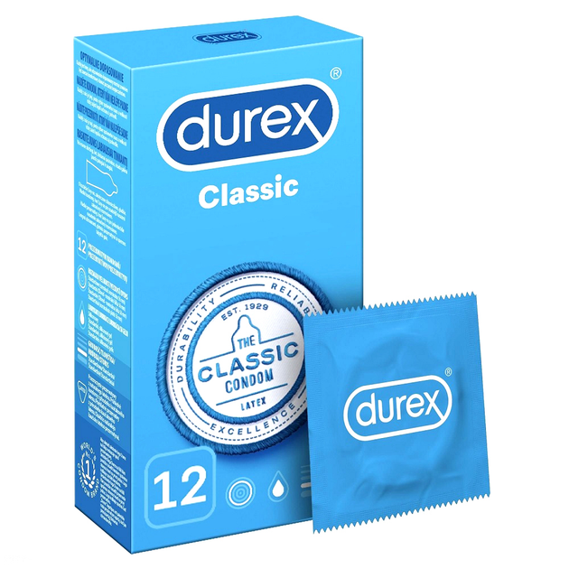 Prezerwatywy Durex Classic klasyczne 12 szt (5010232964624) - obraz 1