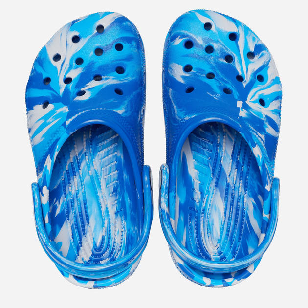 Дитячі крокси-сабо для хлопичка Crocs Classic Marbled Clog TCR206838 23-24 Синій/Мультиколір (196265315468) - зображення 4