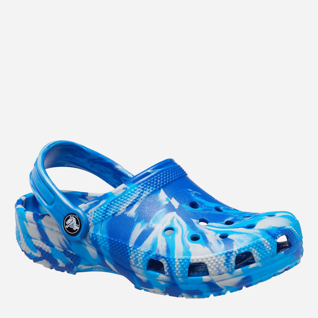 Дитячі крокси-сабо для хлопичка Crocs Classic Marbled Clog TCR206838 24-25 Синій/Мультиколір (196265315475) - зображення 3