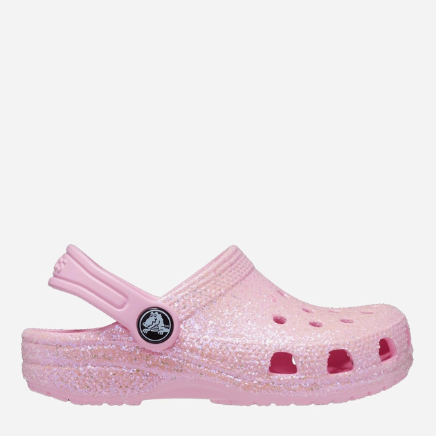 Дитячі крокси для дівчинки Crocs Classic Glitter Clog TCR206992 27-28 Рожеві (196265255375) - зображення 1