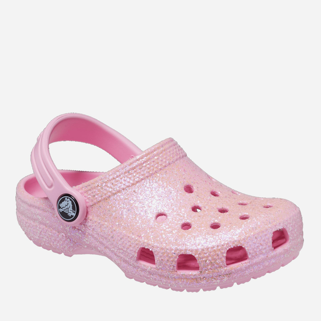 Дитячі крокси для дівчинки Crocs Classic Glitter Clog TCR206992 27-28 Світло-рожеві (196265255375) - зображення 3