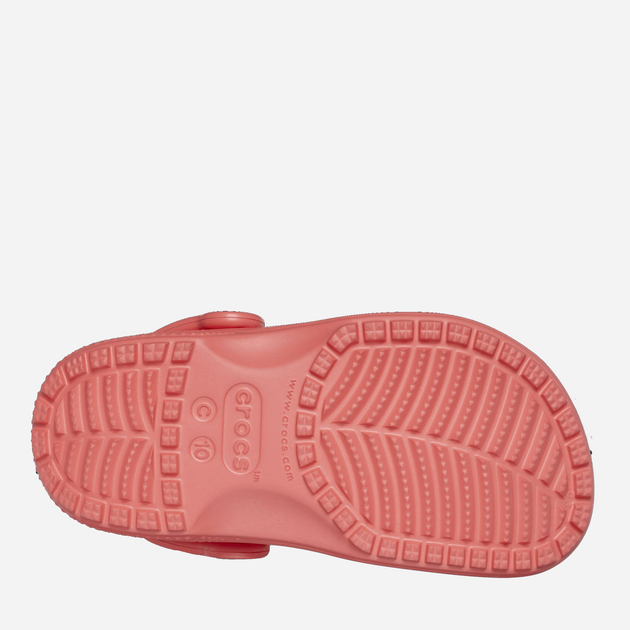 Дитячі крокси-сабо для дівчинки Crocs Classic Clog TCR206990 25-26 Коралові (196265304516) - зображення 6
