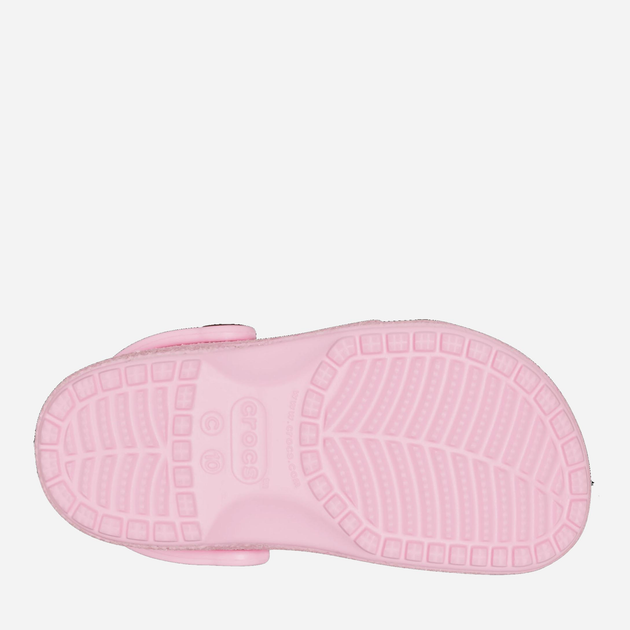 Дитячі крокси-сабо для дівчинки Crocs Classic Glitter Clog TCR206992 23-24 Світло-рожеві (196265255412) - зображення 6
