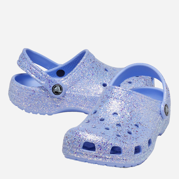 Дитячі крокси для дівчинки Crocs Classic Glitter Clog KCR206993 29-30 Світло-сині (196265217038) - зображення 2