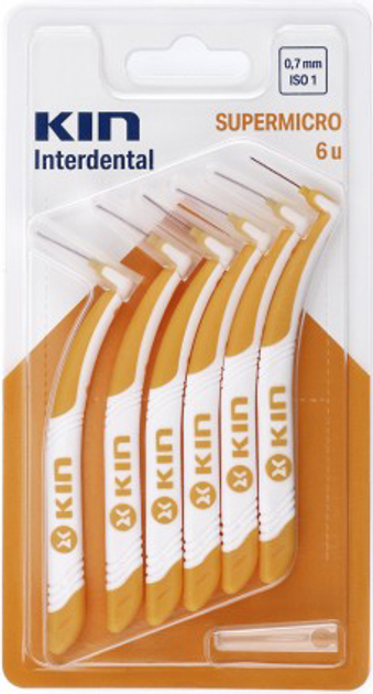 Szczoteczki międzyzębowe Kin Supermicro Interdental Brush 0.7 mm 6 szt (8436026214046) - obraz 1