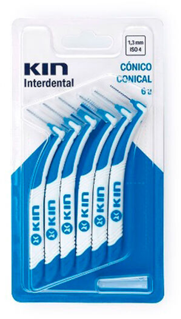 Szczoteczki międzyzębowe Kin Interdental Tapered 1.3 mm 6 szt (8436026214022) - obraz 1