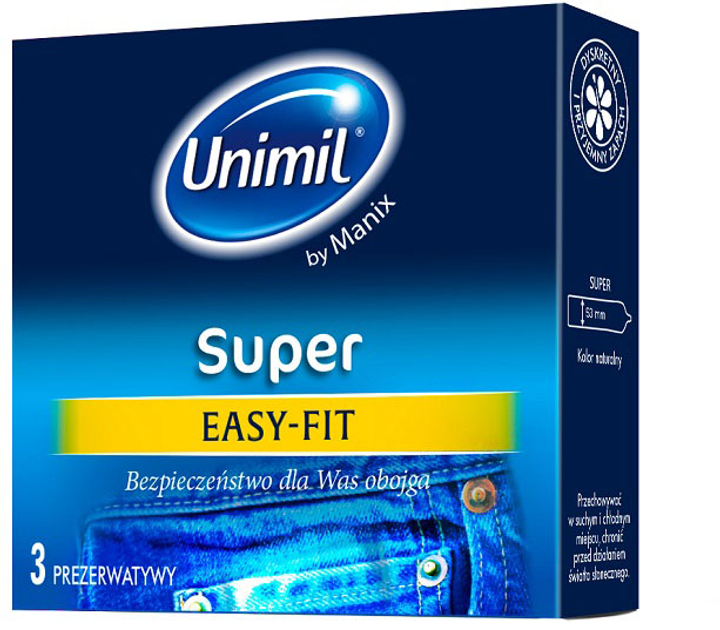 Prezerwatywy Unimil Super lateksowe 3 szt (5011831088841) - obraz 1