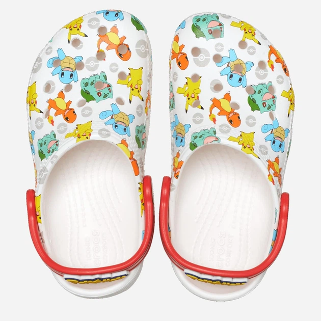 Дитячі крокси-сабо для хлопичка Crocs Classic Pokemon Clog TCR207754 24-25 Білий/Мультиколір (196265175802) - зображення 3